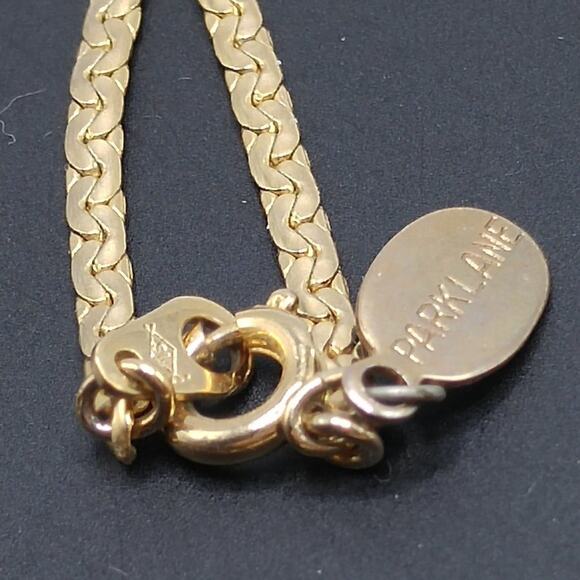 Vintage Park Lane Black White Enamel Pendant Necklace, 16 Inch Choker - Picture 6 of 9